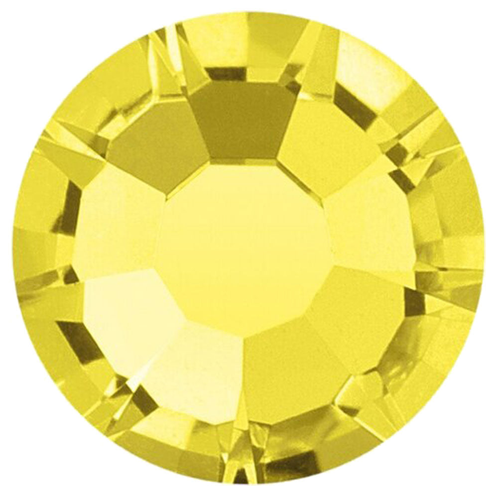 3mm preciosa citrine yellow flatback rhinestones, citrine, rhinestone,  stone, preciosa, Czech, flatback, 3mm, 32 pieces, silver